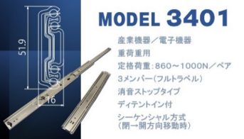 ＜スライドレール製品紹介・モデルC3401＞